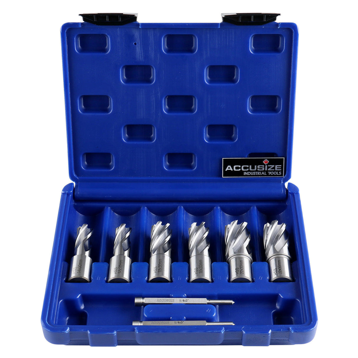 Annular Cutter Set, 30mm Cut with 19.05mm Weldon Shank, 8 Pcs/Set