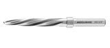 H.S.S. Aligning Reamer, Spiral Flute, 3/8" Straight Shank with 3-Equal Flat
