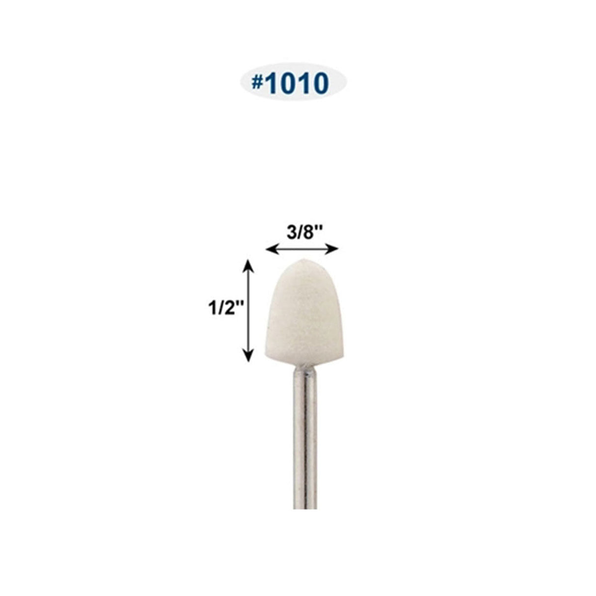 Mounted Felt Bobs, Round & Cone - 1/8" Shank (Pkg. of 12)