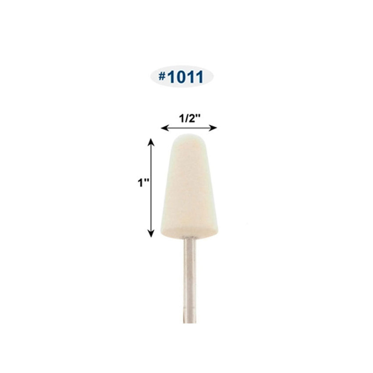 Mounted Felt Bobs, Round & Cone - 1/8" Shank (Pkg. of 12)