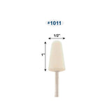 Mounted Felt Bobs, Round & Cone - 1/8" Shank (Pkg. of 12)