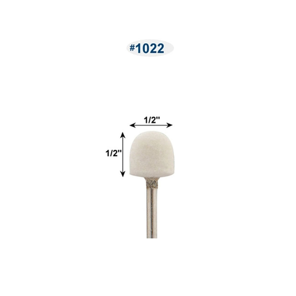 Mounted Felt Bobs, Round & Cone - 1/8" Shank (Pkg. of 12)