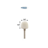 Mounted Felt Bobs, Round & Cone - 1/8" Shank (Pkg. of 12)