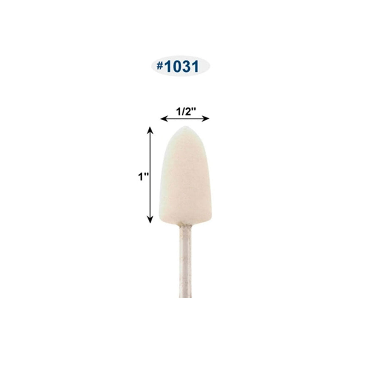 Mounted Felt Bobs, Round & Cone - 1/8" Shank (Pkg. of 12)