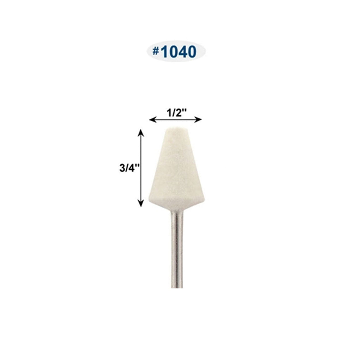 Mounted Felt Bobs, Round & Cone - 1/8" Shank (Pkg. of 12)