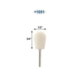 Mounted Felt Bobs, Round & Cone - 1/8" Shank (Pkg. of 12)