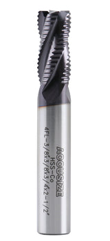 Fine Tooth, TiAlN Coated, M42-8% Cobalt Roughing End Mills