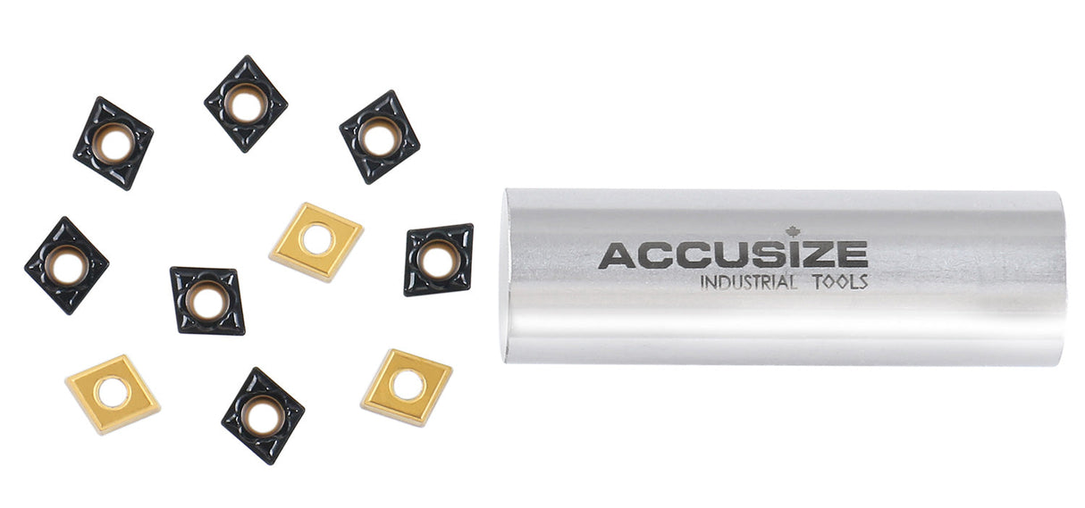 Carbide inserts, CVD Coating, CCMT, Black/Yellow, 10 ps/box