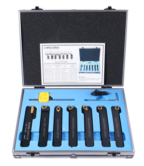 7 Pieces/Set, Indexable Carbide Turning Tools