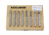 8 pcs H.S.S. Tool Bit Set, Pre-Ground for Turning & Facing Work, 1/4", 5/16", 3/8" & 1/2"