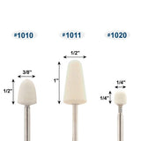 Mounted Felt Bobs, Round & Cone - 1/8" Shank (Pkg. of 12)