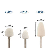 Mounted Felt Bobs, Round & Cone - 1/8" Shank (Pkg. of 12)