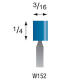 Blue Mounted Stones - "W" Style 1/8" Shank (Pkg. of 24)