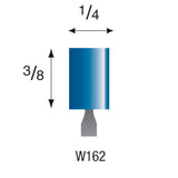 Blue Mounted Stones - "W" Style 1/8" Shank (Pkg. of 24)