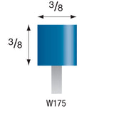 Blue Mounted Stones - "W" Style 1/8" Shank (Pkg. of 24)