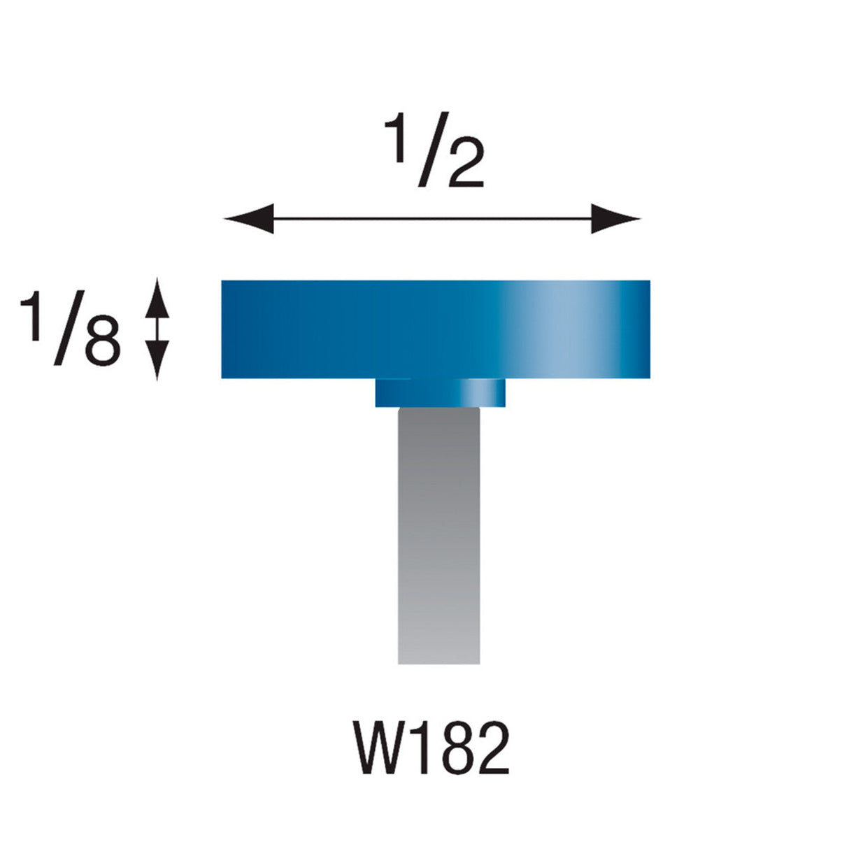 Blue Mounted Stones - "W" Style 1/8" Shank (Pkg. of 24)