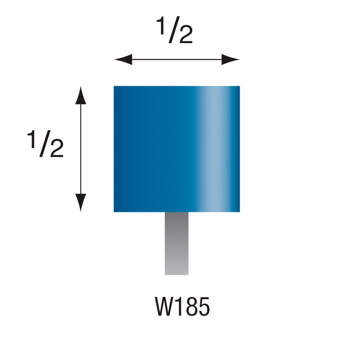 Blue Mounted Stones - "W" Style 1/8" Shank (Pkg. of 24)