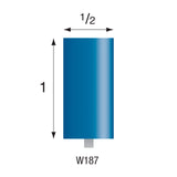 Blue Mounted Stones - "W" Style 1/8" Shank (Pkg. of 24)