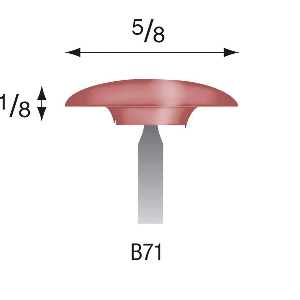 Red Mounted Stones - "B" Style - 1/8" Shank (Pkg. of 24)