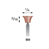 Red Mounted Stones - "B" Style - 1/8" Shank (Pkg. of 24)