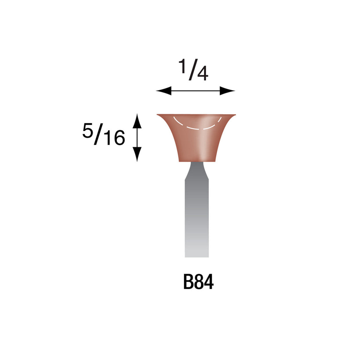 Red Mounted Stones - "B" Style - 1/8" Shank (Pkg. of 24)