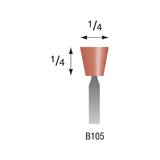 Red Mounted Stones - "B" Style - 1/8" Shank (Pkg. of 24)