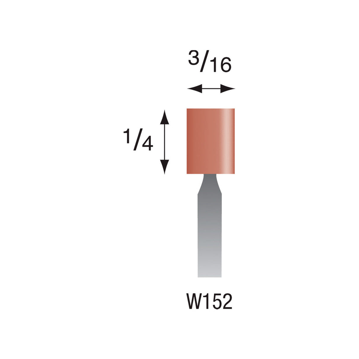 Red Mounted Stones - "W" Style - 1/8" Shank (Pkg. of 24)