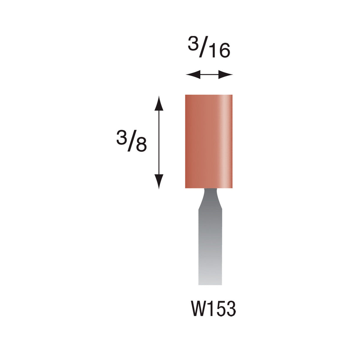 Red Mounted Stones - "W" Style - 1/8" Shank (Pkg. of 24)