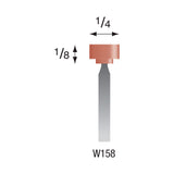 Red Mounted Stones - "W" Style - 1/8" Shank (Pkg. of 24)