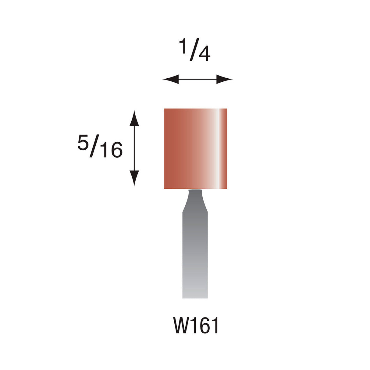 Red Mounted Stones - "W" Style - 1/8" Shank (Pkg. of 24)