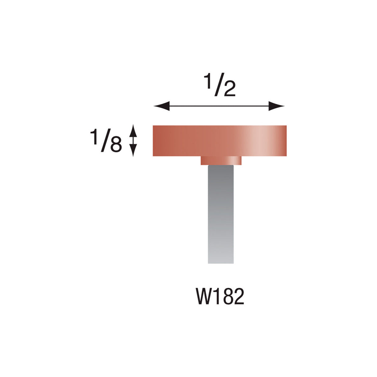 Red Mounted Stones - "W" Style - 1/8" Shank (Pkg. of 24)