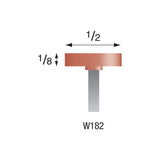 Red Mounted Stones - "W" Style - 1/8" Shank (Pkg. of 24)