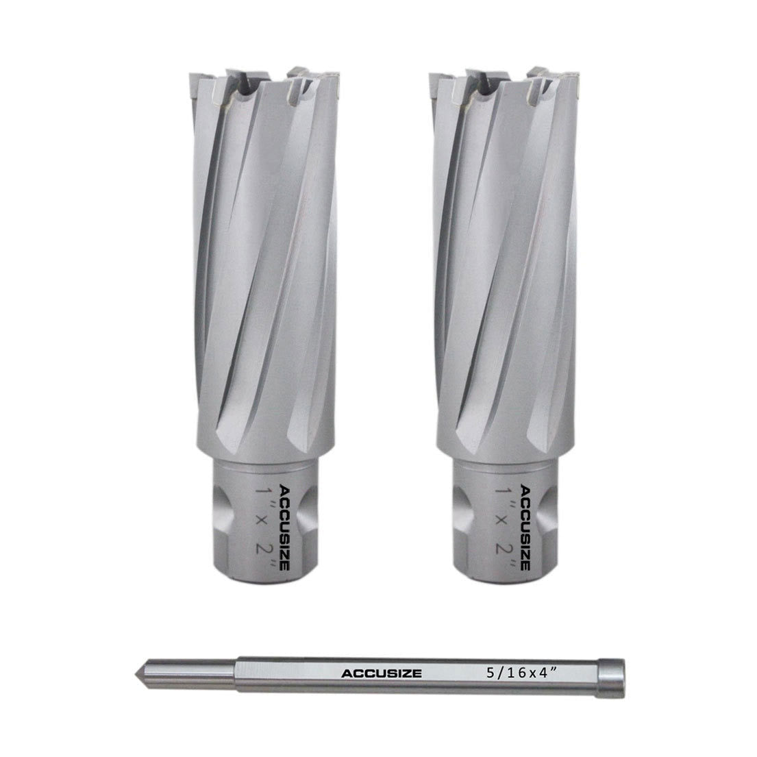 1'' x2'' Depth, Carbide Tipped Annular Cutters with One-Touch Shank with a Pilot Pin