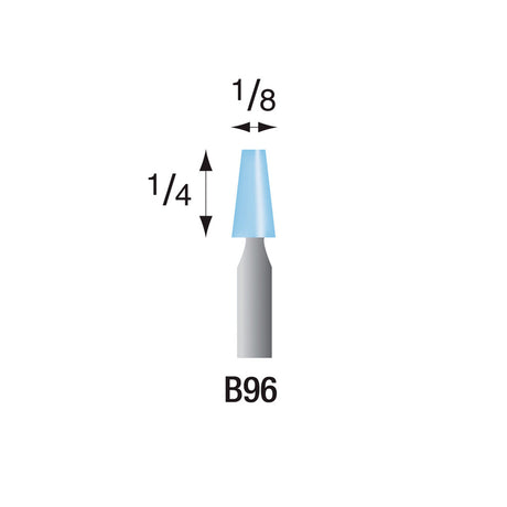 Light Blue Mounted Stones, 1/8" Shank (Pkg. of 24)