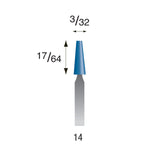 Blue Mounted Points, 3/32" Shank (Pkg. of 24)