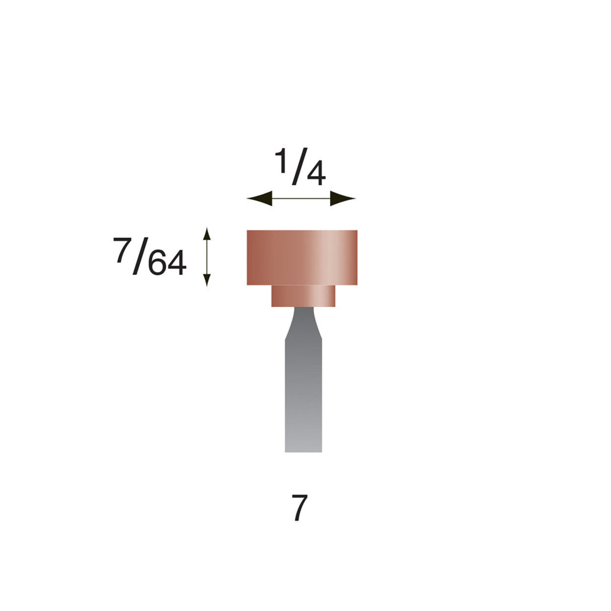 Red Mounted Points, 3/32" Shank (Pkg. of 24)