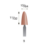 Red Mounted Points, 3/32" Shank (Pkg. of 24)