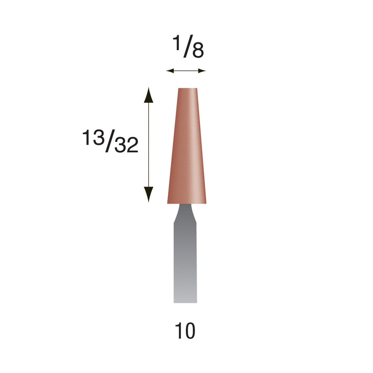 Red Mounted Points, 3/32" Shank (Pkg. of 24)