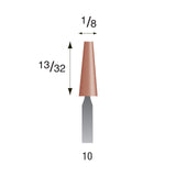 Red Mounted Points, 3/32" Shank (Pkg. of 24)