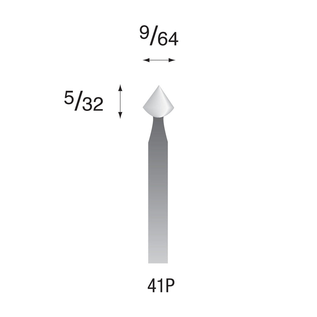 White Polishing Points, 3/32" Shank (Pkg. of 24)