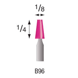 Pink Mounted Stones - Style "B" - 1/8" Shank (Pkg. of 24)