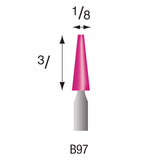 Pink Mounted Stones - Style "B" - 1/8" Shank (Pkg. of 24)