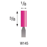 Pink Mounted Stones - Style "W"- 1/8" Shank (Pkg. of 24)