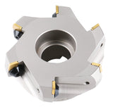 75 Degree Positive Rake Indexable Face Milling Cutters, with SPG422 Carbide Inserts Installed, Nickel Plated Body