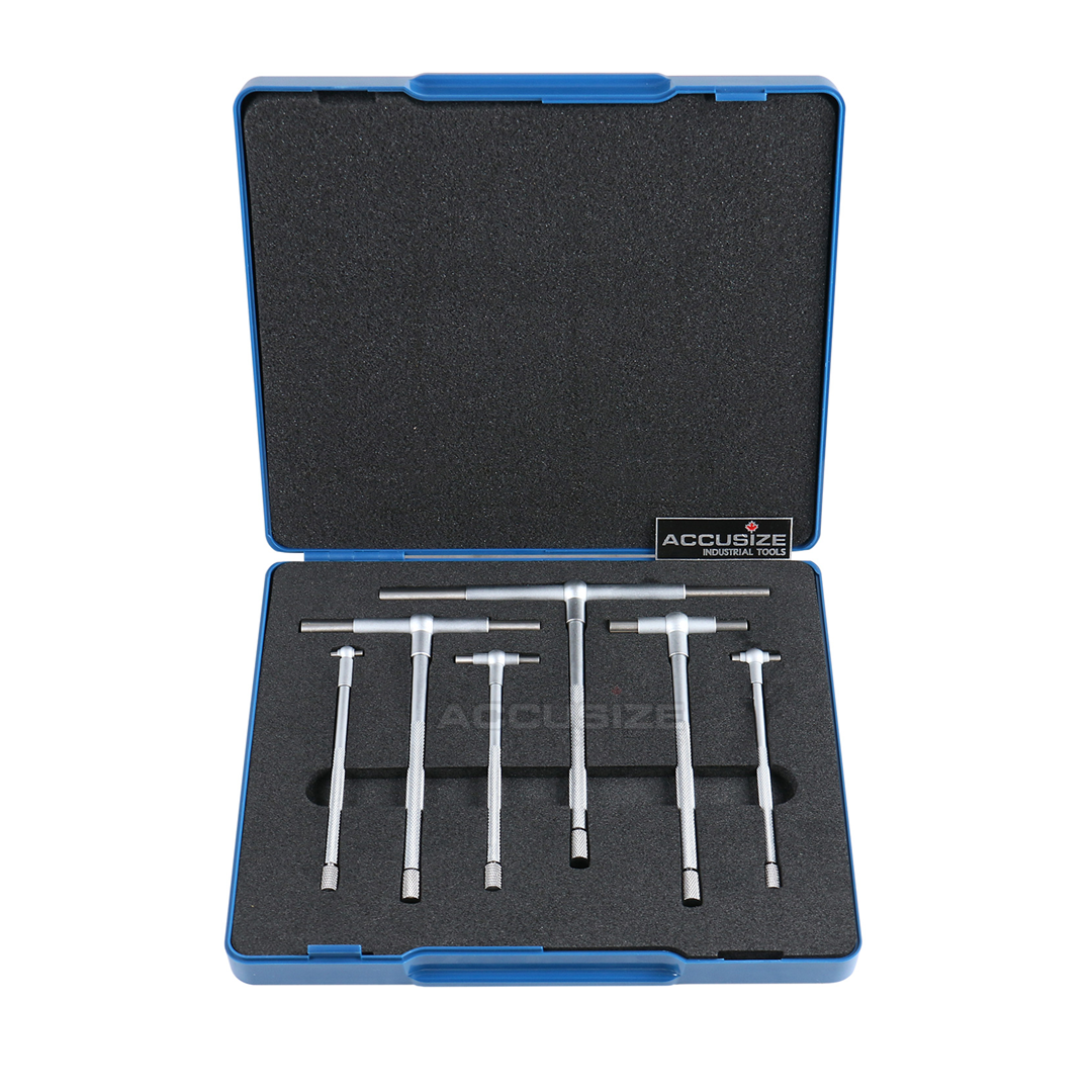 Premium 5/16'' - 6 Inch, 6ps/Set Telescoping Gage Set, Stain Chrome Finished, 3602-5018