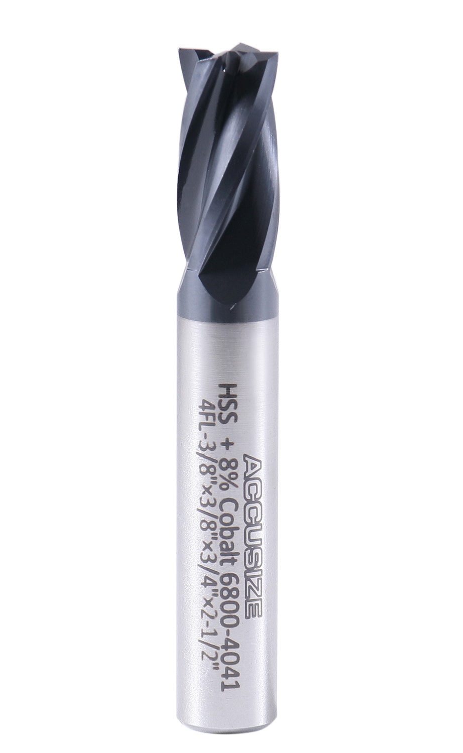 Cobalt 4 Flute End Mills, M42 (HSS+8% Cobalt) TiAlN Coating