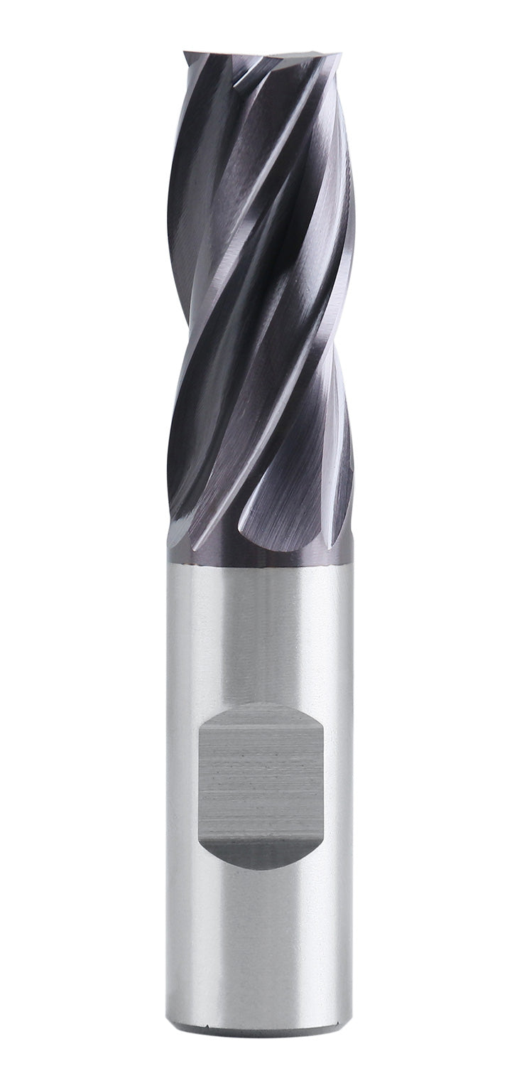 Cobalt 4 Flute End Mills, M42 (HSS+8% Cobalt) TiAlN Coating