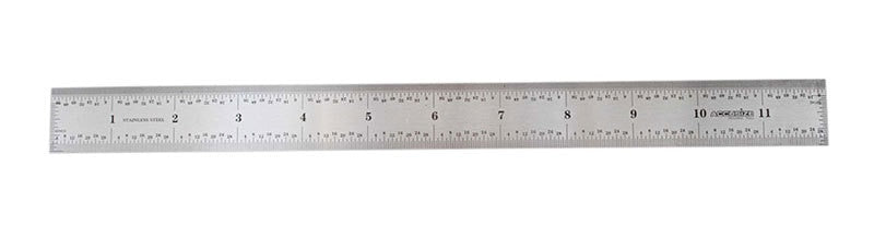 10 pcs of Stainless Steel Precision Machinist 12" 4R Ruler/Rule 4R (1/64" & 1/32" on one side and 1/16" & 1/8" on reverse) #EG06-4014x10