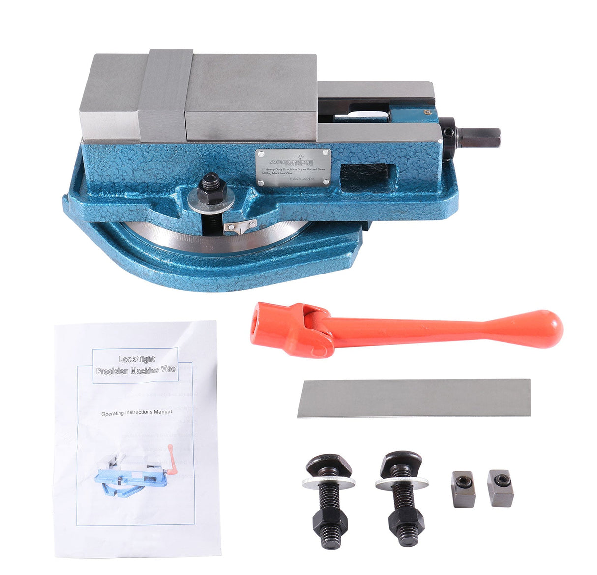 FA20-4203, 3" Heavy Duty Precision Super Swivel Base Milling Machine Vise