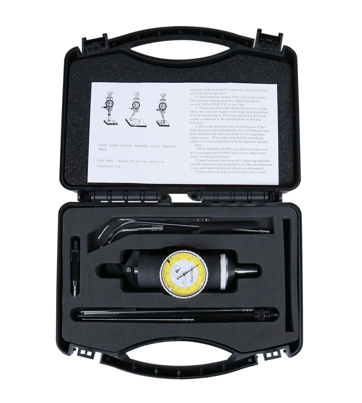 CO-AX Indicators, White and Yellow Face, mm and inch